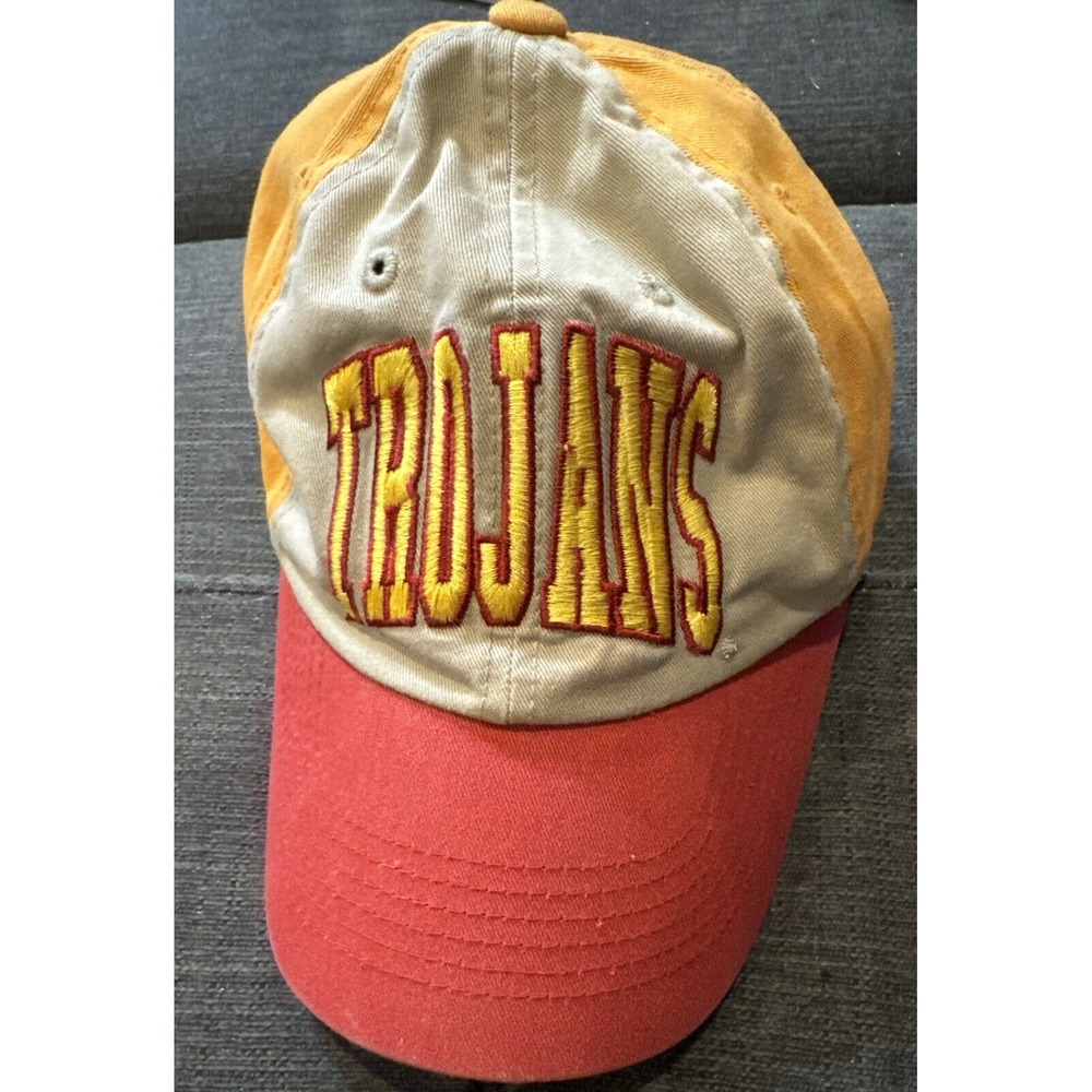 USC Trojans‎ Hat Mens Strapback Yellow Red Beige Captivating Brand Adjustable